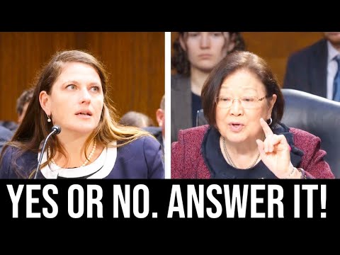 Hirono TORCHES Trump Nominees Who REFUSE to Answer Basic Yes or No Questions About Jan. 6 Pardons