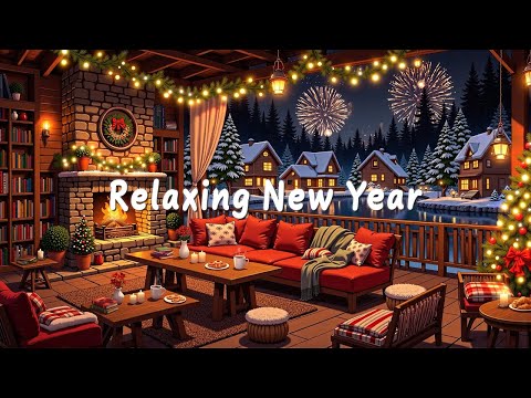 Relaxing New Year / Cozy Winter Coffee Shop Ambience / Chill Lofi Jazz Beats to Calm, Relax