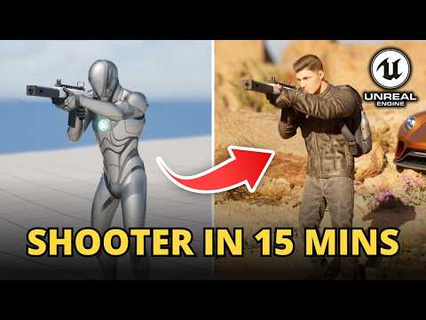 How to Make an INSANE Third Person Shooter Game in 15 Minutes!