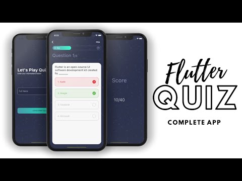 Quiz App - Flutter Complete App - Speed Code