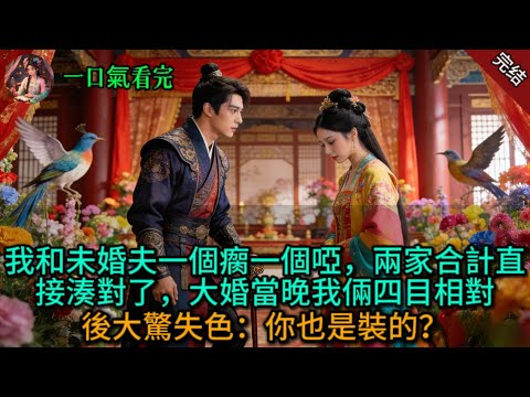 我和未婚夫一個瘸一個啞，兩家合計直接湊對了，大婚當晚我倆四目相對後大驚失色：你也是裝的？