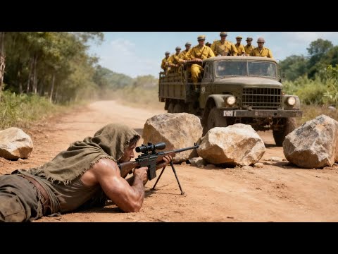 The Japanese convoy was blocked by a boulder, and the guerrillas seized the ammunition.