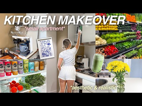 EXTREME *SMALL* KITCHEN MAKEOVER 🥑🍎🛠️ | decluttering, cleaning, organising, etc! ✨