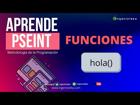 👽20: ¿Cómo crear FUNCIONES con pseint? | @Ingenioteka #pseint