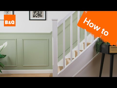 How to create wall panelling up a staircase | DIY