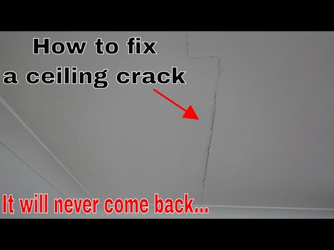 How to fix a crack in the ceiling - DIY