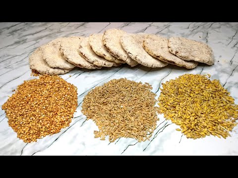 Bread from buckwheat, barley and rye. Homemade whole grain bread made from sprouted grains.