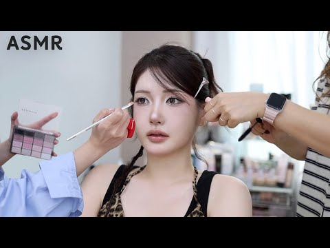 (4K) Makeup Studio ASMR Got a Chinese Wanghong-Style Makeup at a Cheongdam Salon!