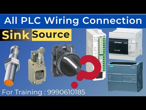 Learn Complete Wiring of all PLC| PLC Wiring connection with Sensor & Switch| PLC Source Sink Wiring