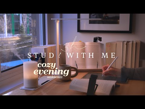 🌇 3-HOUR STUDY WITH ME at SUNSET 🔥 Fire Crackling Sounds | Pomodoro 50-10 | No Music [ambient ver.]