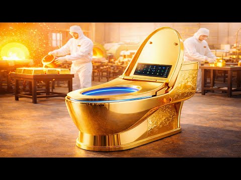 Refining 24K gold: producing the Aura Royale G-24K-SR-V1 smart toilet for President Donald Trump.