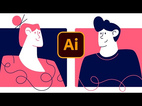 Drawing Two Flat Character Designs in Illustrator