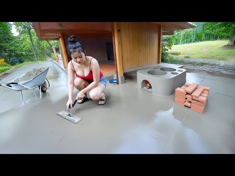 TIMELAPSE: 45-Day Wooden House Renovation | Building Double Stove, Concrete Yard & Roof Repair