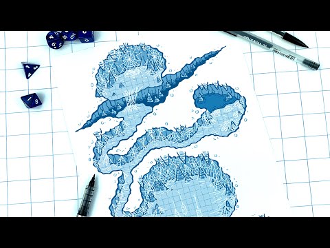 Creating a D&D Cavern Dungeon Map! The Ettercap Lair!!!