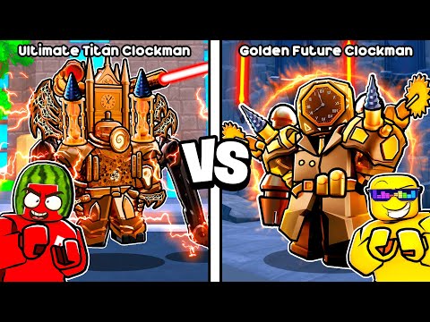 GOLDEN GODLY CLOCK vs ULTIMATE TITAN CLOCK in Toilet Tower Defense