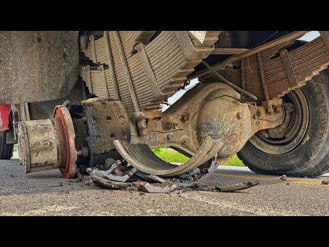 Extreme Roadside Repair! Heavy Truck Brake Drum & Suspension Rebuilt On the Spot