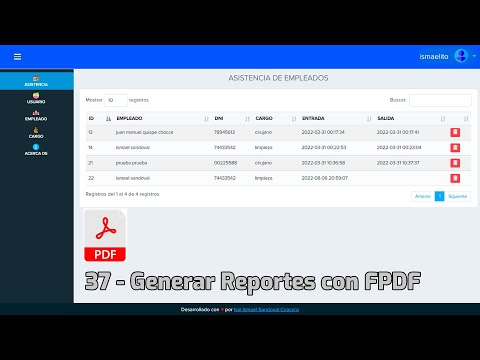 37.- Generar Reportes con FPDF - Sistema de Asistencias con PHP y MYSQL