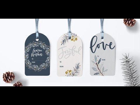 Create Winter Watercolor Gift Tags in Illustrator