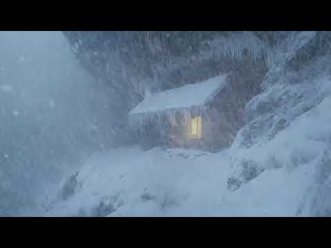 Snowstorm in the Old Wooden House | Blizzard Sound While Sleeping | Howling wind and blowing snow
