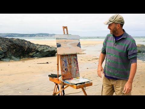 Plein Air Painting in oils | Godrevy Beach, Cornwall