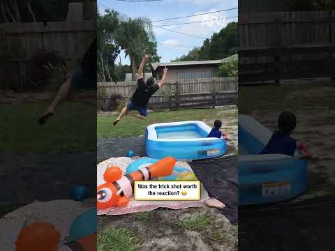 Was the trick shot worth the reaction? 😂