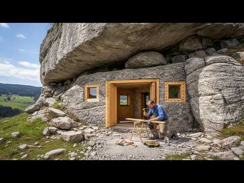 This man is building an incredible house under a giant rock for a full 365 days!