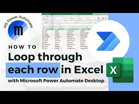 How to loop through each row in an Excel file - Power Automate Desktop Excel actions tutorial