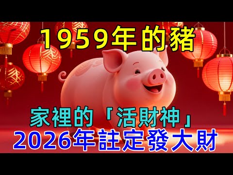 家裡有1959年的豬，請珍惜！他們是家裡的「活財神」！2026年財運爆發你想不到，命中註定發大財！  #生肖运势#佛陀#佛學 #佛法 #佛教 #修行 #智慧 #因果 #佛家  #佛學知識 #佛學智慧