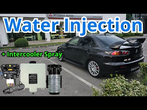 Water Methanol Injection (AEM WMI) + Intercooler Spray | Evo X | Installation | Virtual Dyno