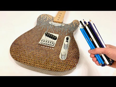 I Built Another Guitar Out of 1200 Colored Pencils