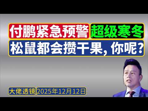付鹏紧急预警[2025年9月]，听到太晚了：20年超级经济寒冬，收集干果的松鼠不会饿死，你呢？