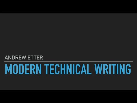 Modern Technical Writing, by Andrew Etter