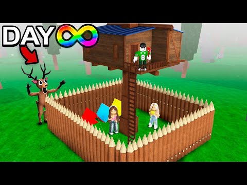 I Built a TREEHOUSE Base With My CRAZY FANGIRLS! (99 Nights In The Forest)