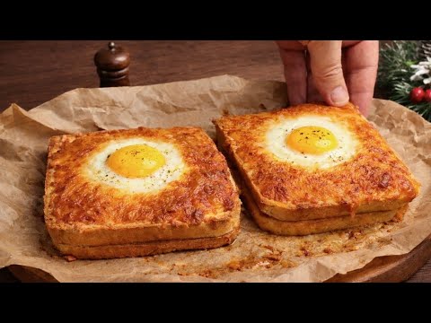 A new easy way to make breakfast! Toast with egg and cheese straight from the oven in just 15 min...