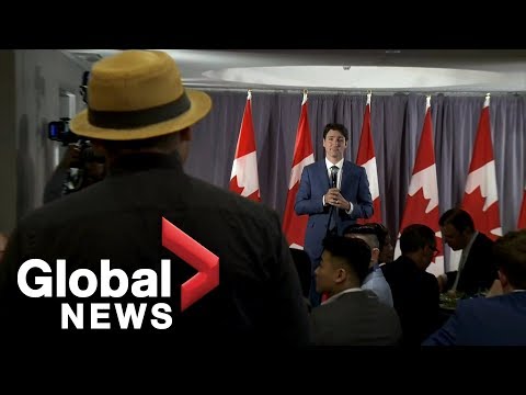Indigenous pipeline protester confronts Trudeau, calls PM a 'weak leader'