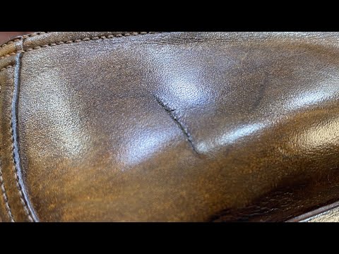 How to Remove Scratches on Leather Shoes. Instructional Video.