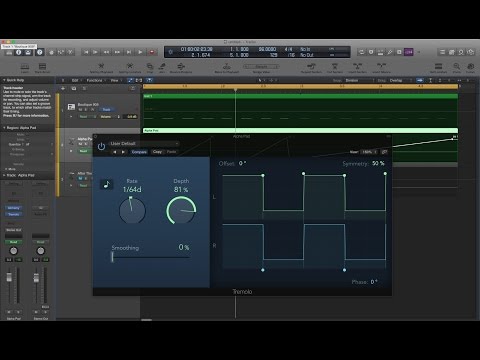 Logic Pro X - Tricks with Tremolo (Instant Sidechain, Glitchy Stutter, Rhythmic Fades)