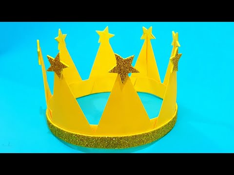 DIY: How to Make Paper Crown 👑 | Origami Crown (tiara)_ Tutorial Easy steps | paper craft for kids