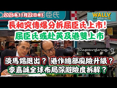 【長和突傳爆分拆屈臣氏上市！】屈臣氏或赴英雙上市｜香港政治風險急升？淡馬錫要走？長和全球布局深避險度拆解