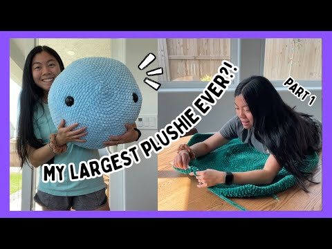 Making My LARGEST Plushie Ever!? 🧶🐢 Crochet With Me! Can I Make It As Big As A King Size Bed?! PT 1