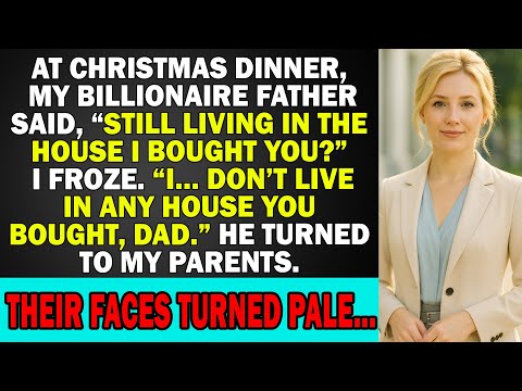 At Christmas Dinner, My Billionaire Father Said, “Still Living In The House I Bought You?” I Froze