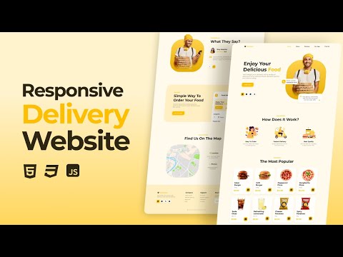 Responsive Delivery Website Using HTML CSS JavaScript