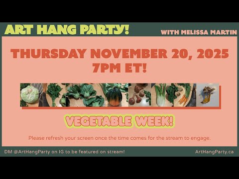 ART HANG PARTY! Let's draw VEGETABLES!