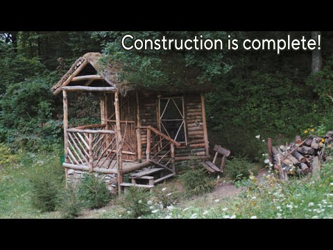 He built a hut near the forest. Bushcraft. The final part