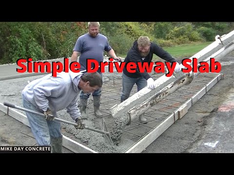 How To Form, Pour, and Finish A Concrete Driveway / Parking Area Slab