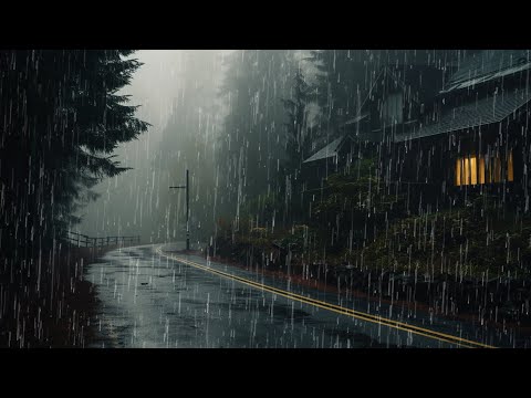 Day 7 - Rain Sounds For Sleeping - 99% Instantly Fall Asleep With Rain And Thunder Sound At Night