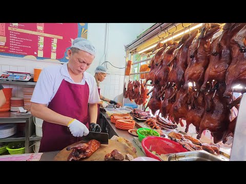 爆汁美味，新明記炭燒燒鴨燒臘被誇值得排隊，第壹口就驚艷？#streetfood #food #delicious #馬來西亞 #新明記