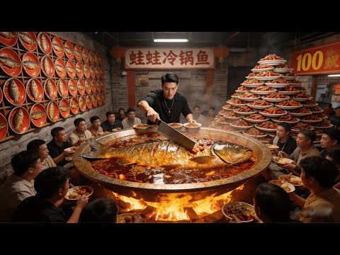 红牌楼北街这家蛙蛙冷锅鱼，排队两小时才吃上，这口麻辣真的太值了！#四川美食 #美食分享日常