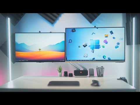 My Dual monitor Minimal Workspace: Desk Setup Tour 2024