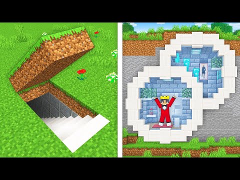 How To Build A Modern Secret Moutain Base in Minecraft